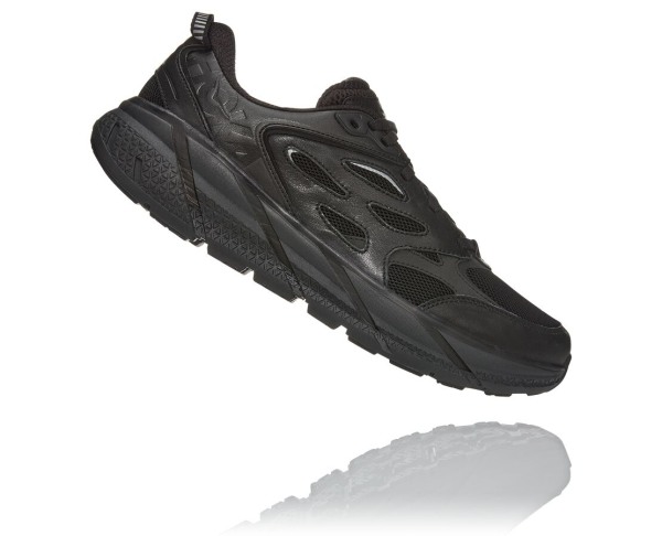 Hoka One One Clifton L Mens UK - Black Road Running Shoes - MRTNZ4876